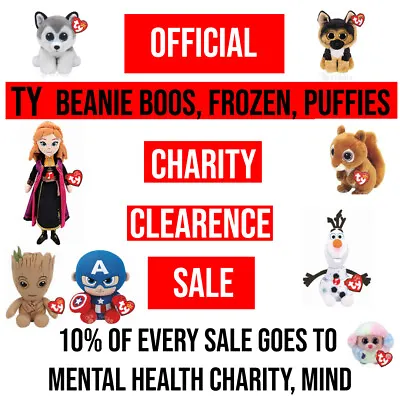£8 • Buy Charity Clearence Sale - Official Ty Beanie Boos, Ty Frozen, Ty Marvel Ect-offer
