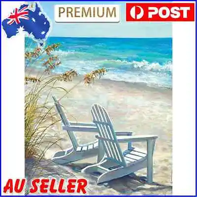 $11.99 • Buy 5D DIY Diamond Painting Beach Lounge Chair Full Drill Rhinestone Mosaic Art K AU