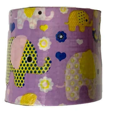 $8.99 • Buy Daiso Kawaii Cute Design Duct Tape Purple Elephants Scrapbook Planner Crafts