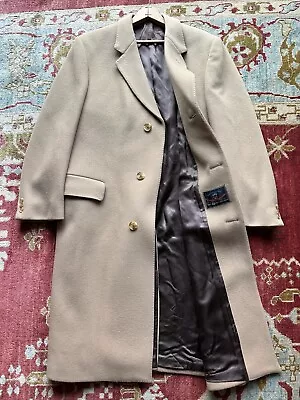 Vtg Men's Made In ENGLAND 100% Pure New Wool Overcoat 42R-44R Amazing Condition • $133