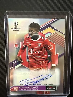 2023 Topps Finest UEFA Champions League Alphonso Davies Auto Bayern Munich • $35