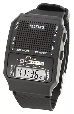 ENGLISH Or SPANISH Talking Wrist Watch Rooster Alarm Blind 2 Free Battery Senior • $20.99