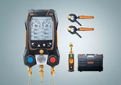 Testo 0564 5504 01 550s Smart Digital Manifold Wireless Clamp & Vacuum Probes • $619.99