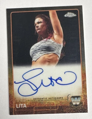 $35 • Buy 2015 Topps Chrome WWE Legends Lita Auto
