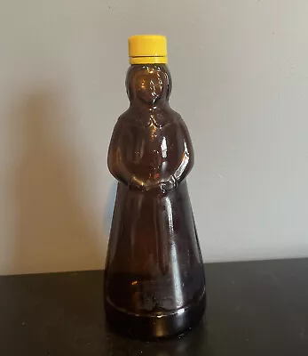 Rare Mrs Butterworth's Vintage Amber Glass Syrup Bottle 1990 Original Decor • $10