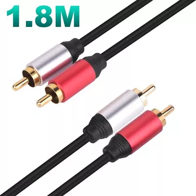 Premium 2 RCA To 2 RCA Stereo Audio Cable Cord Male-Male Gold Plated 0.5m ~ 10m • $9.95