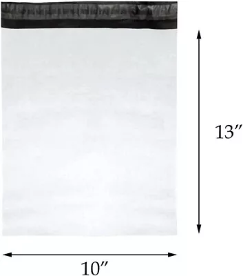 10x13  Poly Mailers Shipping Bags 2.5 Mil White Perfect Size For Folded T Shirts • $14.45