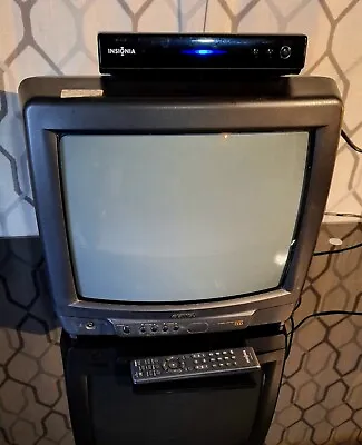 Vintage Sansui TVM1315C 13  CRT TV Retro Gaming W/Converter Box Tested Works! • $35