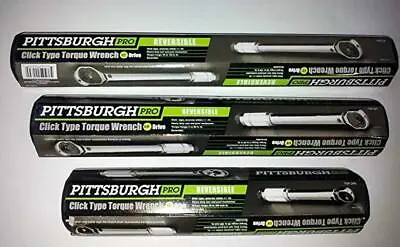 Pittsburgh Pro 1/4  3/8  1/2  Click Stop Torque Wrench Quinn Digital 1/2  Meter • $39.99