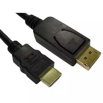 2m DisplayPort To HDMI Cable Male To M Plug Monitor PC Laptop TV Adapter Lead DP • £8.99