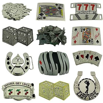 12 Pcs Wholesale Belt Buckle Lot Las Vegas Ace Spades Western Men Cowboy Fashion • $56.71