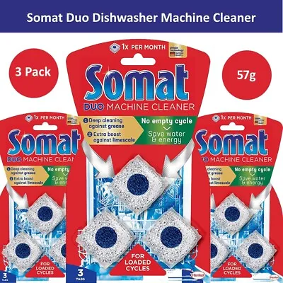$30.65 • Buy Somat Duo Dishwasher Machine Cleaner Inwash Machine Cleaner Dishwasher 3 Pack AU