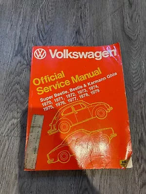 Volkswagen Official Service Manual Super Beetle Beetle And Karmann Ghia 1970.. • $40