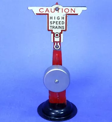 Marx O Scale Metal High Speed Trains Crossing Sign W/ Non-working Bell • $9.99