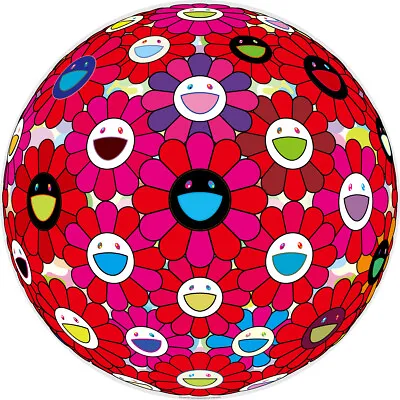 Takashi Murakami Poster Burning Blood Tide Flower Ball Signed Kikikaikai RED • $2917.07
