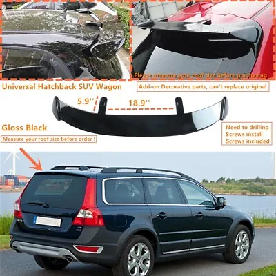 For 2008-2016 Volvo XC70 Gloss Black GT-Style Rear Roof Spoiler Wing Universal • $83.99