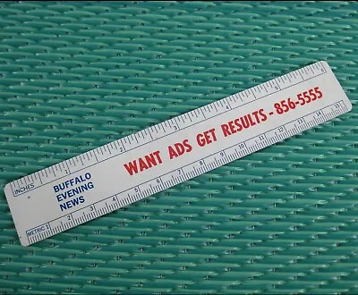 Buffalo Evening News Advertising Ruler 6  Newspaper Want Ads Get Results NY Vtg • $9.99