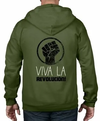 Viva La Revolution Cuba Full Zip Hoodie - Che Guevara Marx Communism • $37.29