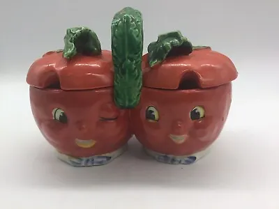 Vintage Anthropomorphic Jam/Jar Condiment Jar Tomato Face • $23.19