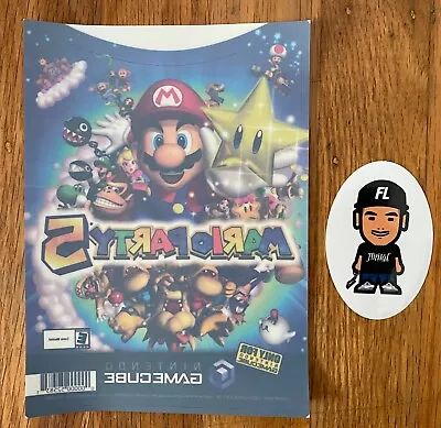 New Vtg 2003 Nintendo Gamecube Mario Party 5 Promo Window Decal Sticker Display • $50