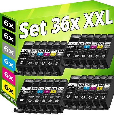 36x Printer Ink Cartridges For Canon MG6100 MG6150 MG6200 MG6250 MG8150 MG8250 • £21.96