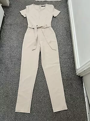 Misguided Beige Jumpsuit Size 8 • £20