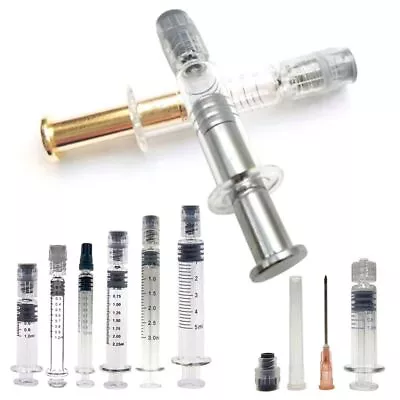 1ML /3ML /5ML Luer Lock Syringe Glass Liquid Dispenser For Refill Cosmetic Oil • $11.83