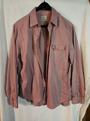 J. Crew Men's Vintage Work Wear Red Chambray Button Down Shirt Size Large  • $21.95