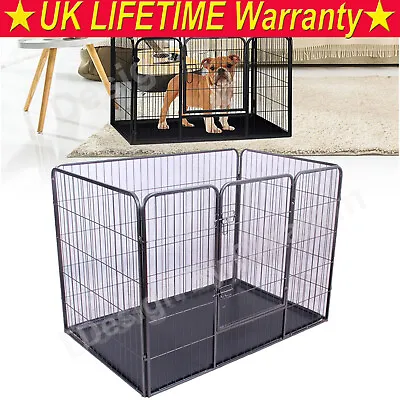 £115.05 • Buy Heavy Duty Puppy Play Pen / Rabbit Enclosure / Whelping Box In Gunmetal Dog Cage