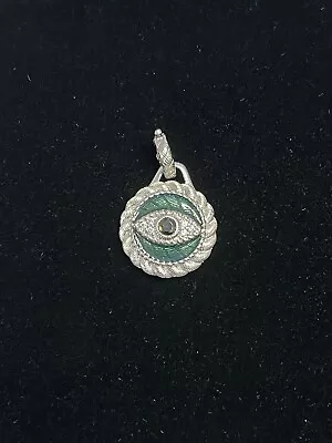 $40 • Buy Judith Ripka Evil Eye Pendant Green  