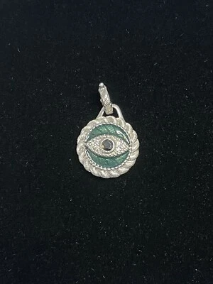 $40 • Buy Judith Ripka Evil Eye Pendant Green  