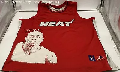 Majestic NBA Men's Red 'Miami Heat' #3 Dwyane Wade Sleeveless Jersey Size 52x31 • $19.99