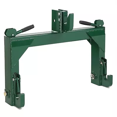 3 Pt Quick Hitch Adapter For Category 1 & 2 W/ Adjustable Bolt Tractor Green US • $155.99