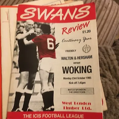 Walton & Hersham V Woking 1995/96 Friendly • £2.49