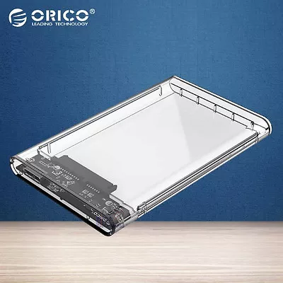 ORICO 2139U3 Transparent  2.5  USB 3.0 Sata III Tool Free Hard Drive Enclosure • $17.59