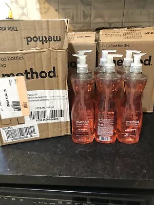 6- Method 00729 Grapefruit Non Toxic Plant Based Pump Dish Soap 18 Oz. • $40