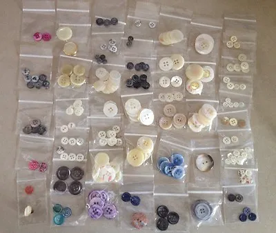 HUGE Vintage Mixed Lot Genuine Natural Mother Of Pearl Two Four Hole Buttons • $53.99