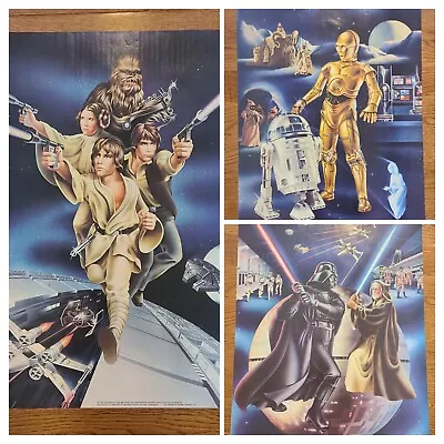 Vintage 1978 Proctor & Gamble Star Wars Set Of All 3 Posters Original New • $14.99