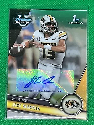 2023 Bowman Chrome University Football Jake Garcia RC Auto Missouri Tigers #99 • $5.49