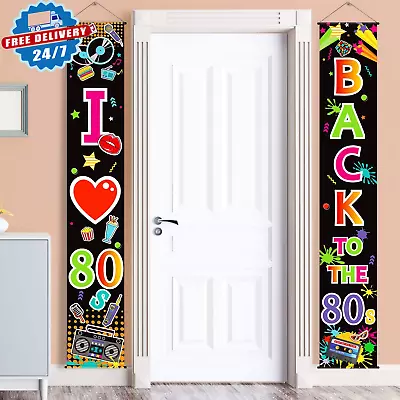 80S Party Decorations 80S Scene Setters Birthday Banner Backdrop I Love 80S Door • $16.29