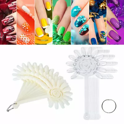 Pack Of 120 Nail Sticks False Tips Polish Color Display Board Card Ring • £5.70