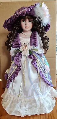 Homeart Bisque Porcelain Doll French Court Style  Nanette  40cm/15  W/stand • $20
