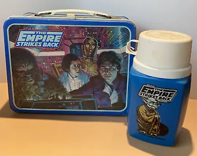 1980's Star Wars The Empire Strikes Back Lunch Box Thermos • $149.99