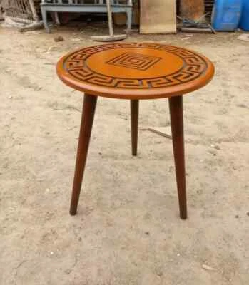 £84.05 • Buy Coffee Table Wood Round Versace-Inspired Coffee Table And Side Table Set