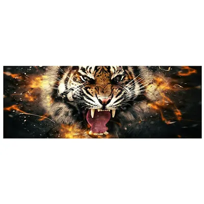 $17.90 • Buy Car Rear Window Perforated Sticker Decal Film 3D Tiger Head Graphics 135x36cm