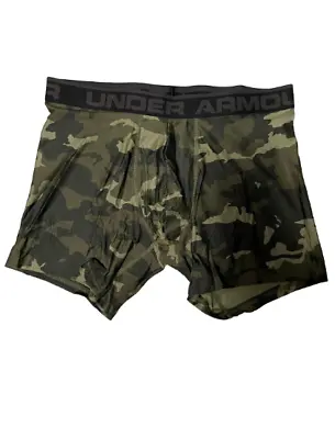 Under Armour Boxers Mens Medium BoxerJock O Series 6 Inch Green Camouflage • $23.99