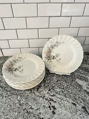 Myott Meakin Straffordshire Floral Swirl Set Of 8 Dessert Plate 6.75  England • $22