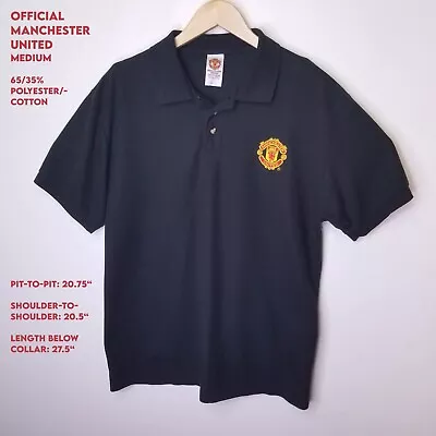 Official Manchester United Men MEDIUM Black Polo • $22.88