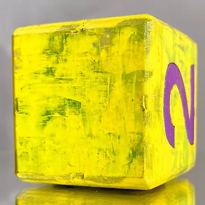 Embracing The VOID:YELLOW.Purple. Doubling Cube For Backgammon- 36mm. Handmade. • $27