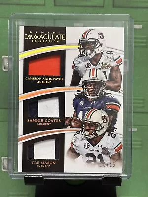 2015 Immaculate Artis-Payne Sammie Coates Tre Mason Triple Patch /25 Auburn • $19.99